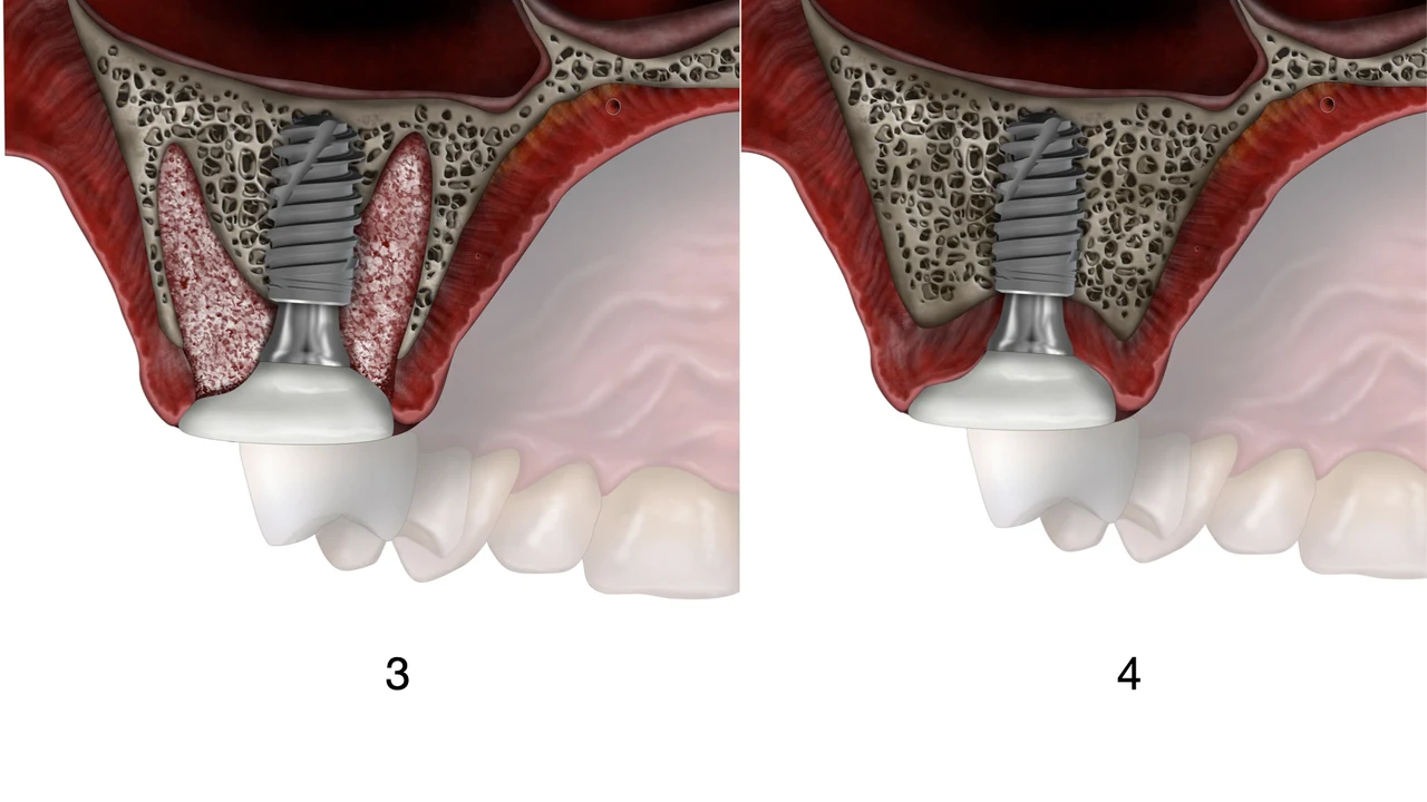 Implant molaire immédiat et protocole SSA : schéma de l'implant et du pilier